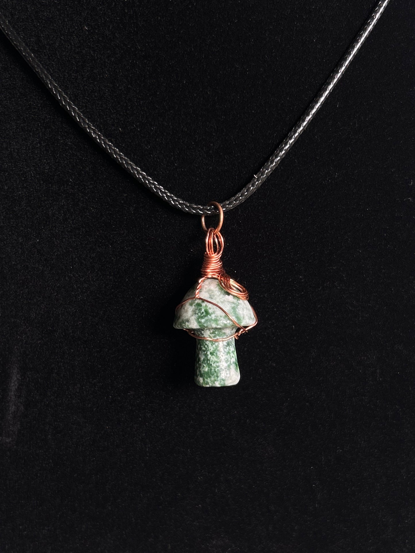 Tree Agate Mushroom Necklace - Emotional Stability stone