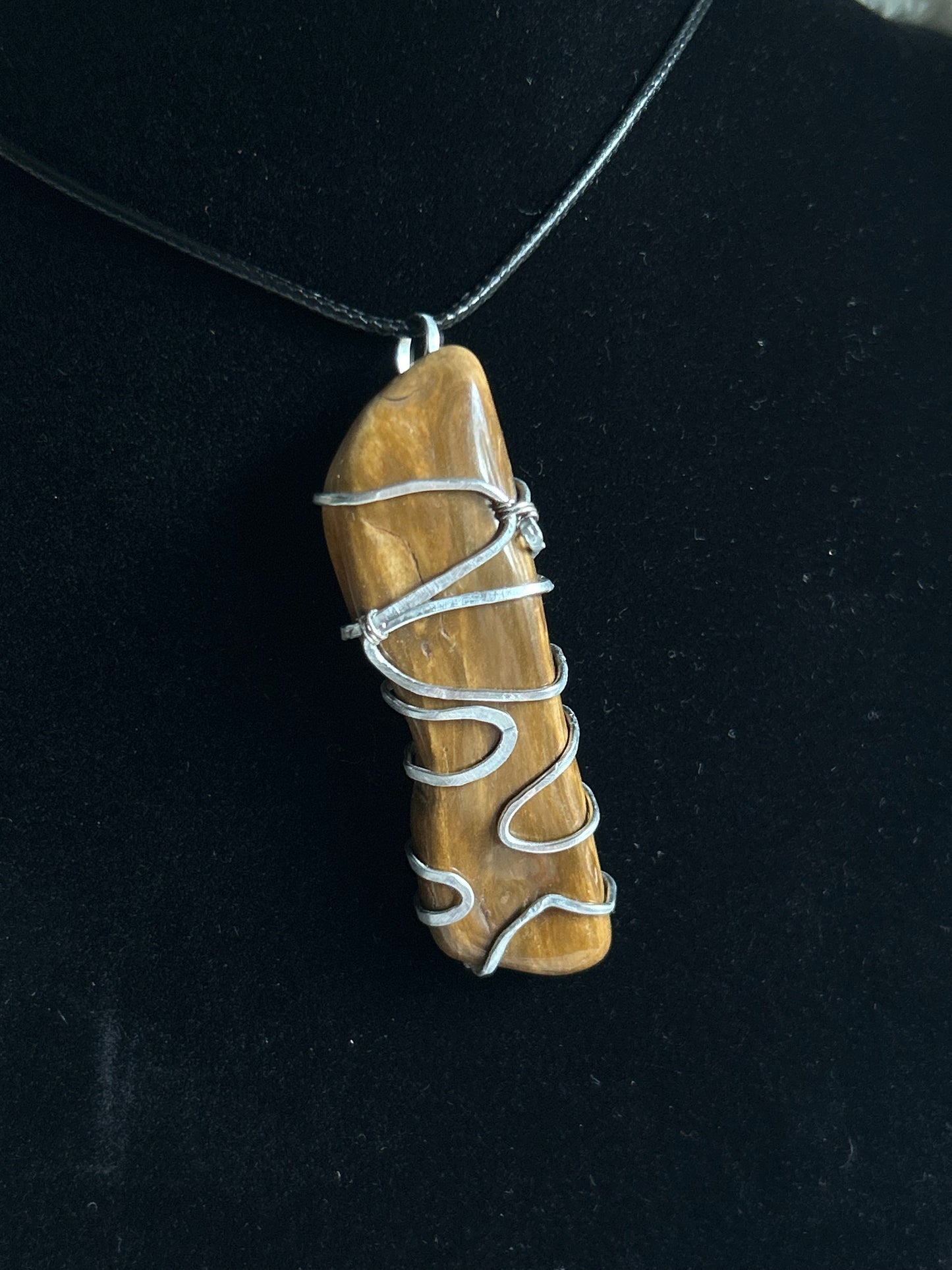 Petrified Wood Wire Wrapped Necklace