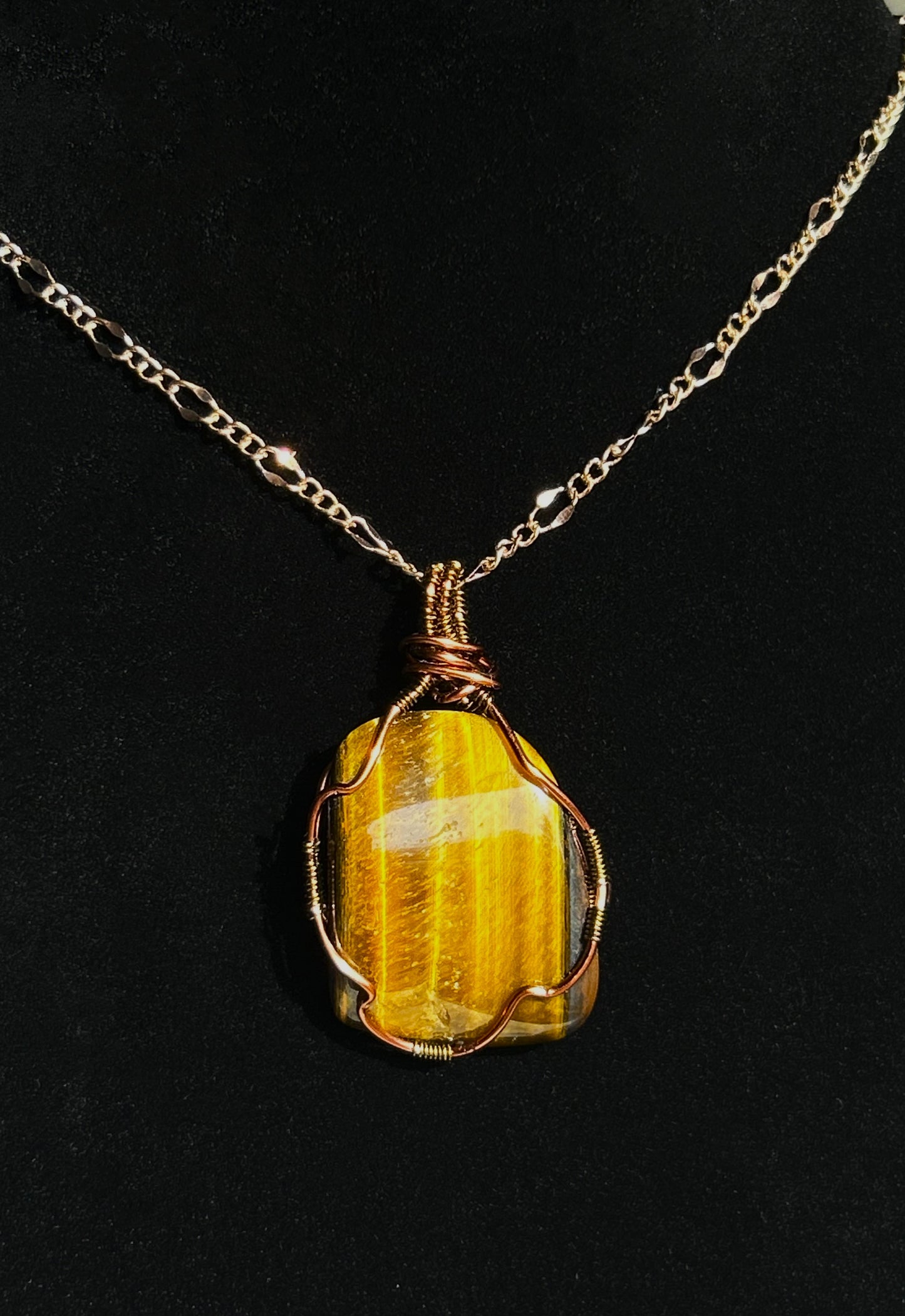 Rounded Tiger Eye Necklace