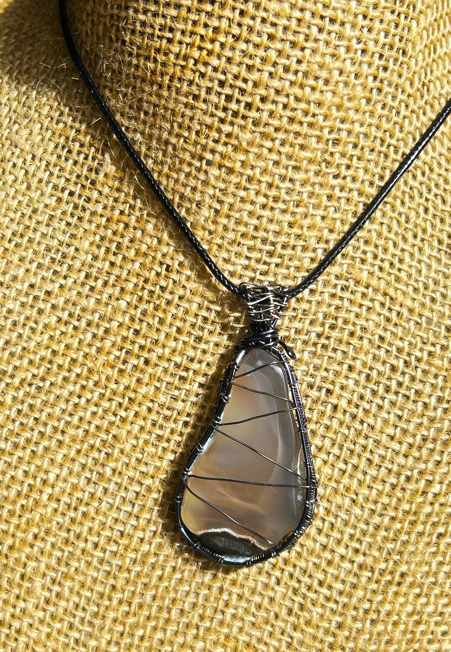 Translucent agate slice