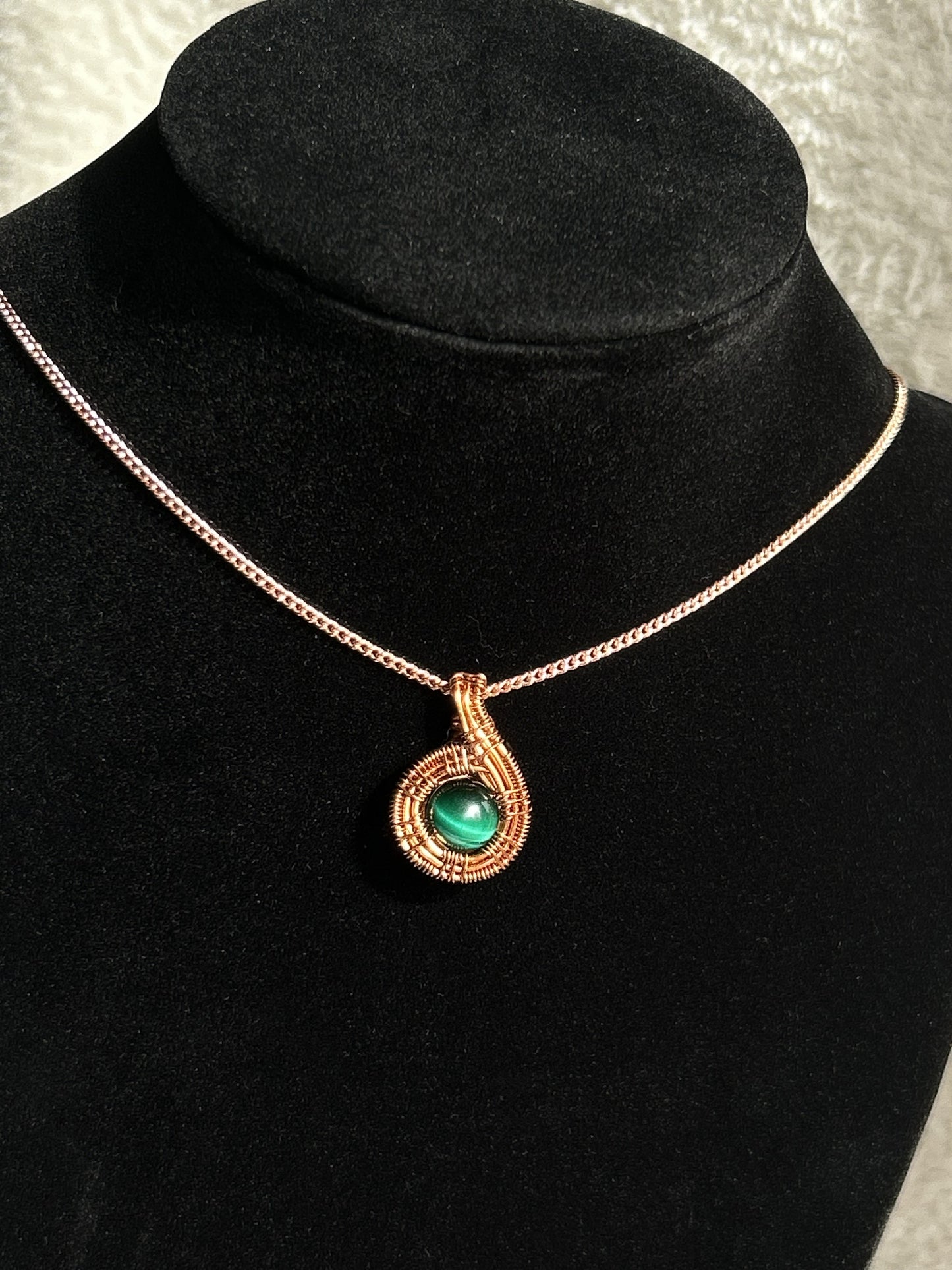 Natural Tiger Eye dyed green stone Necklace