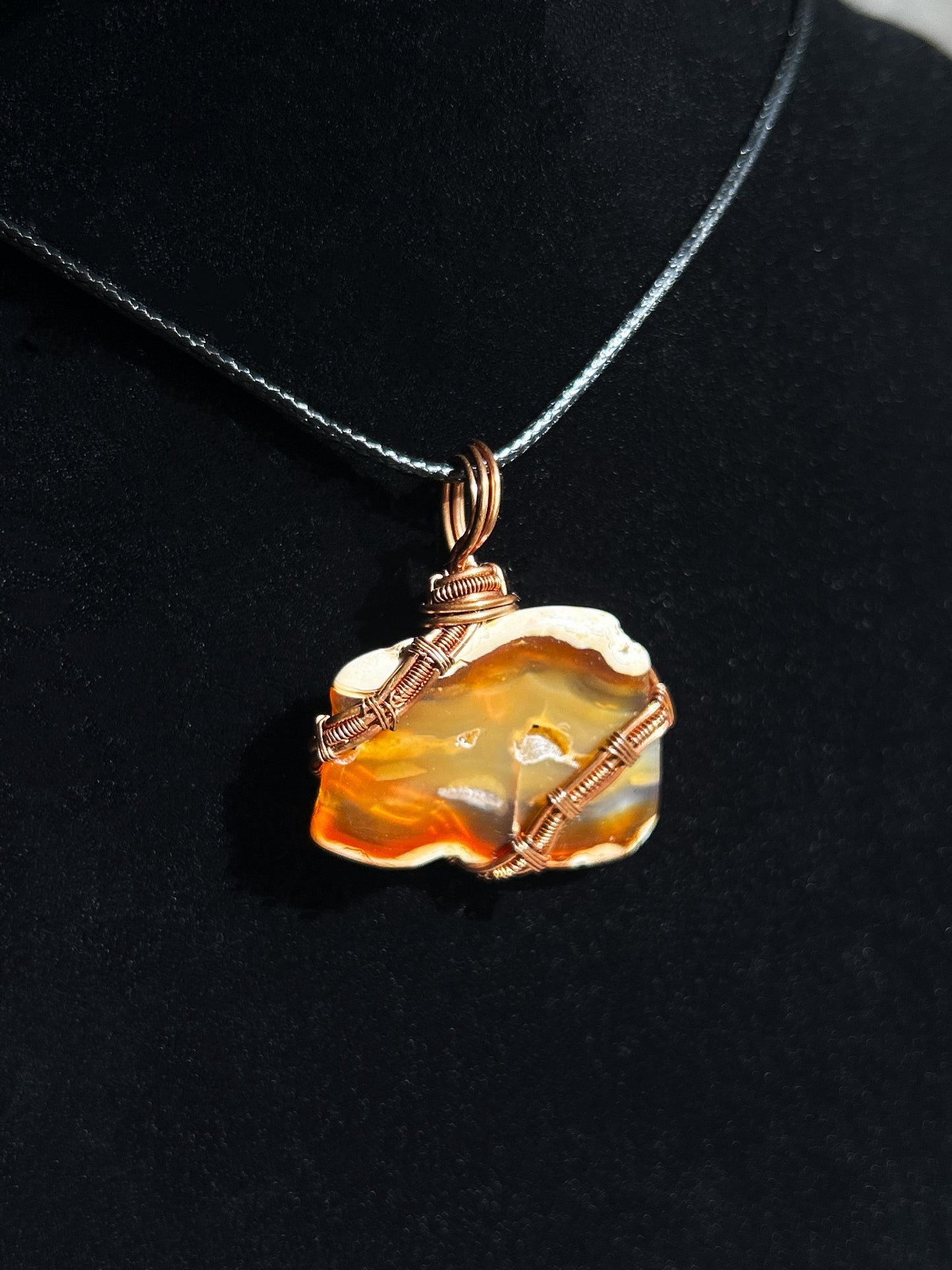 Sliced Banded Agate Necklace