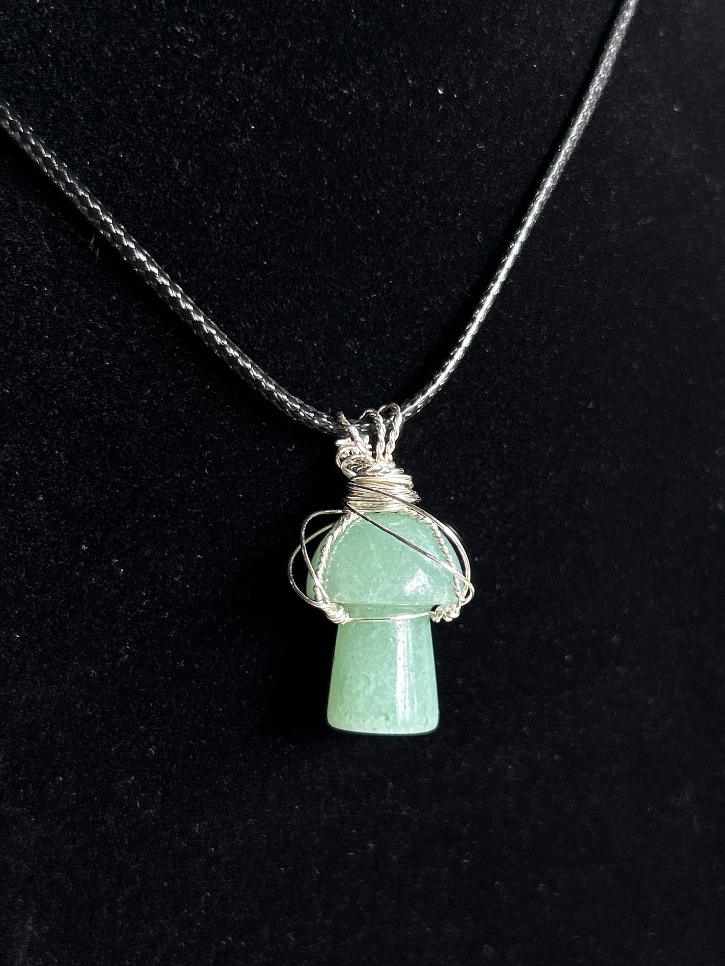 Aventurine Mushroom Necklace - The emotional support stone