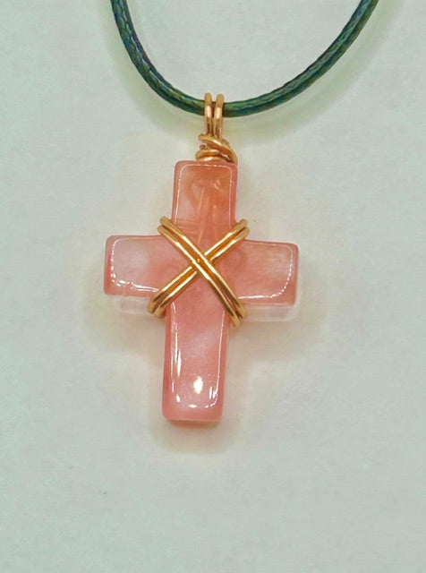 Rose Quartz Cross