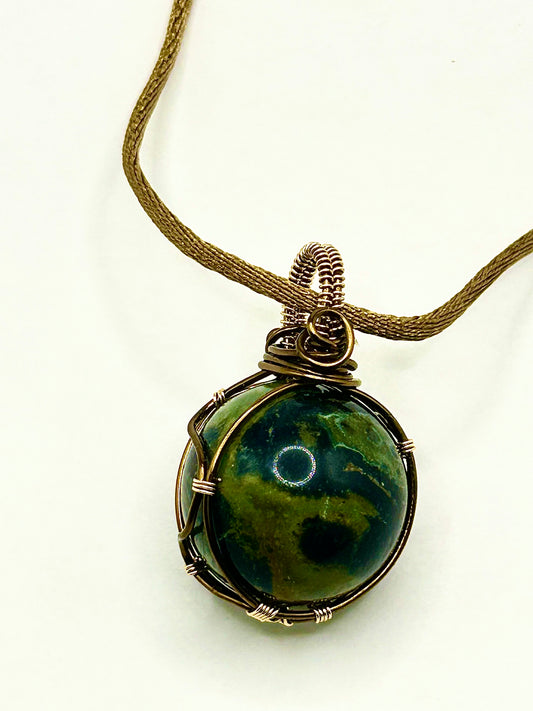 KAMABABA JASPER SPHERE NECKLACE
