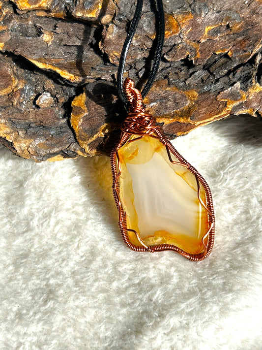 Banded Carnelian Agate Necklace