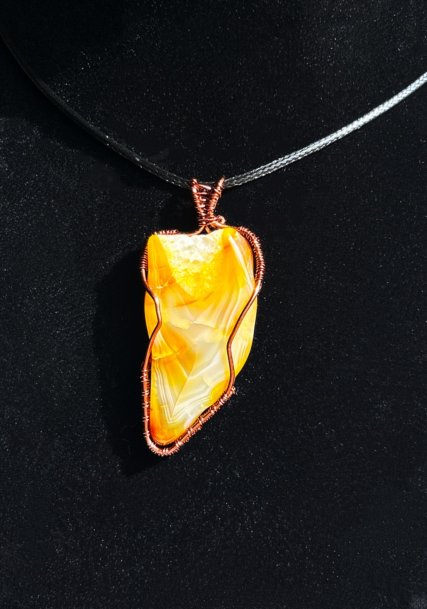 Layered Crystalized Carnelian Agate Necklace